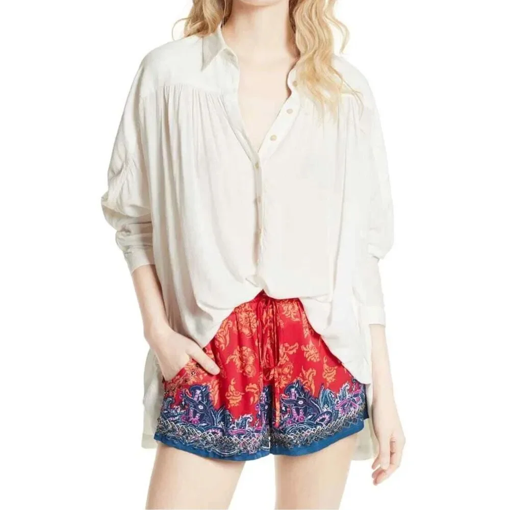 Free People Lovey Day Oversized Shirt